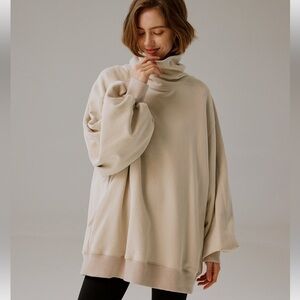 Nap Oversized Boxy Turtleneck Sweatshirt